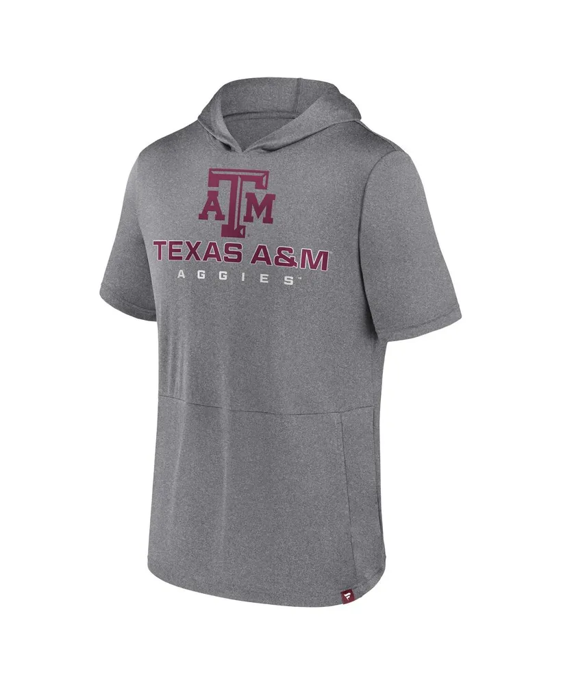 Men's Fanatics Heather Gray Texas A&M Aggies Modern Stack Hoodie T-shirt