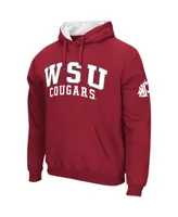Men's Colosseum Crimson Washington State Cougars Double Arch Pullover Hoodie