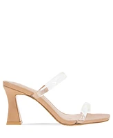 BCBGeneration Women's Routa Double Band Slide Heel Dress Sandals