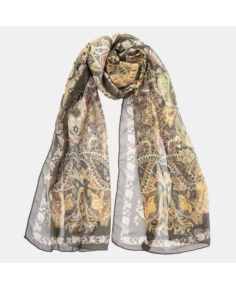 Samira - Long Sheer Silk Scarf for Women