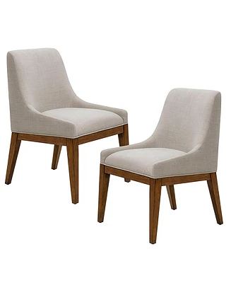 Ink+Ivy 23.25" 2-Pc. Frank Wide Fabric Upholstered Dining Chair