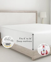 Soft 400 Thread Count 100% Cotton Deep Pocket King Fitted Sheet Only by California Design Den