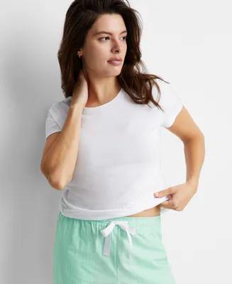 State of Day Women's Cotton Blend Short-Sleeve Sleep Tee Xs-3X, Macy's Exclusive