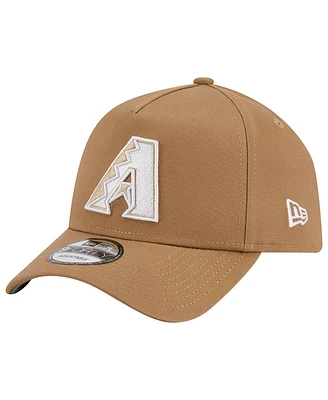 Men's New Era Khaki Arizona Diamondbacks A-Frame 9FORTY Adjustable Hat