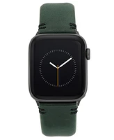 Vince Camuto Men's Dark Premium Leather Band Compatible with 42mm, 44mm, 45mm, Ultra
