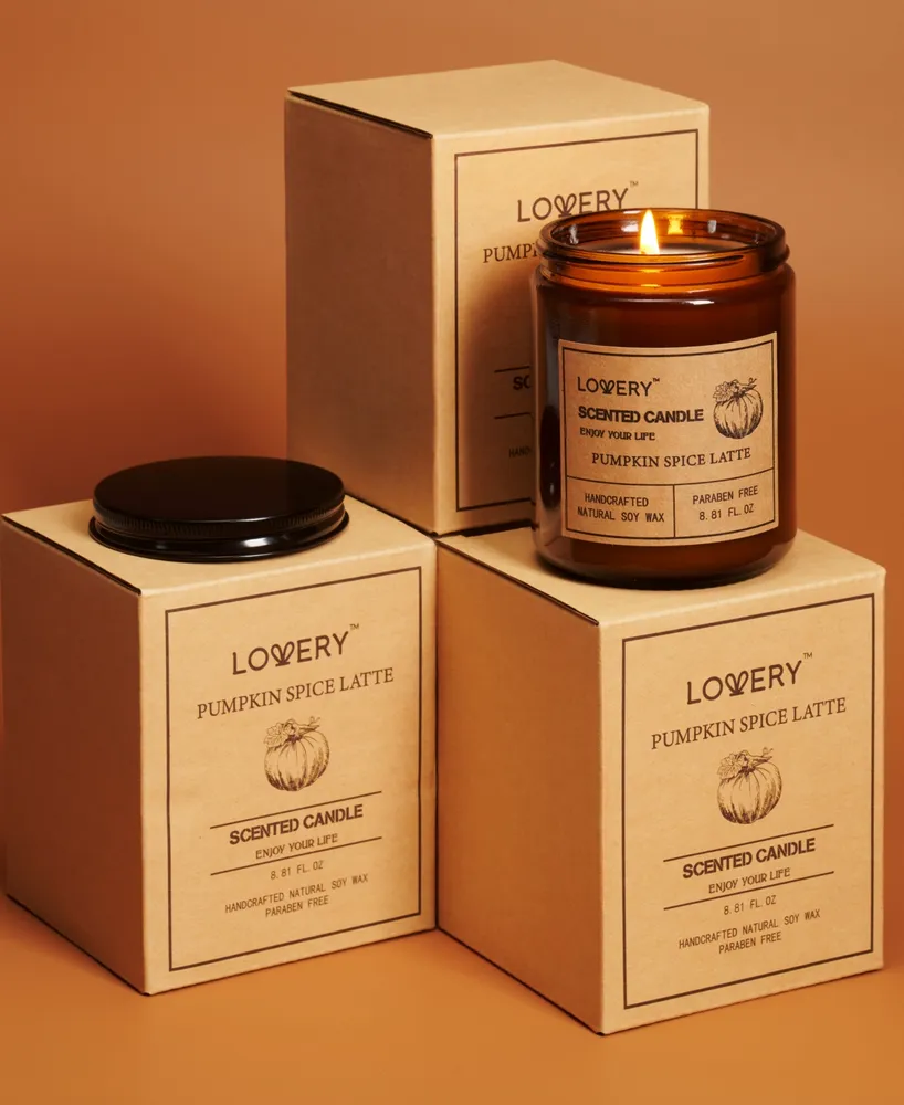 Lovery Pumpkin Spice Latte Scented Candle, 8.81 oz.