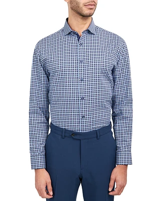 Michelsons of London Men's Regular-Fit Twill Check Dress Shirt