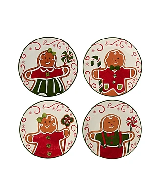 Holiday Magic Gingerbread 4 Set Canape Plate Set
