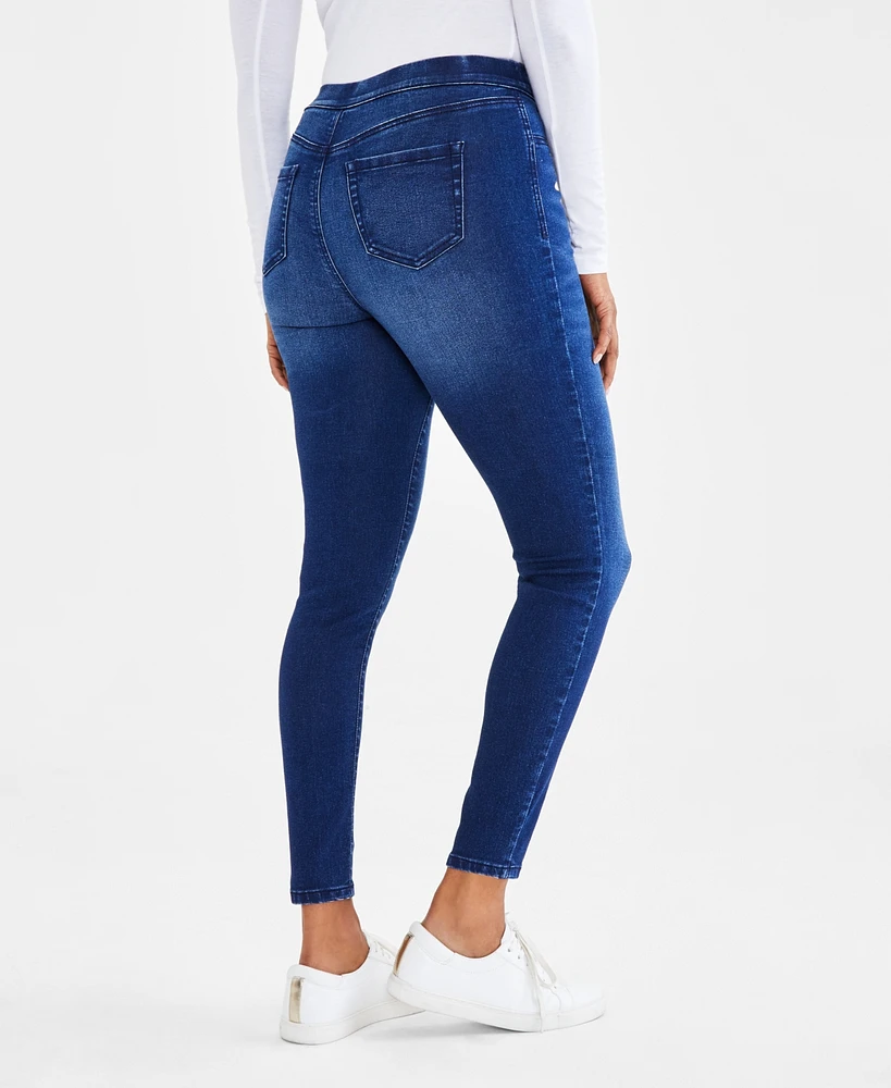 Style & Co Petite Mid-Rise Pull On Jeggings, Created for Macy's