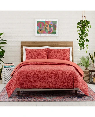 Justina Blakeney Birds and Bee Sateen 3-Pc Duvet Cover Set, King
