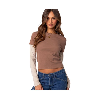 Women's Mood layered long sleeve t shirt