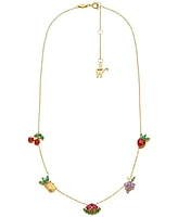 Fossil X Willy Wonka Special Edition Women's Gold-Tone Stainless Steel Station Necklace