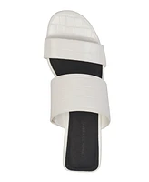 French Connection Women's Slide on Block Heel Sandals