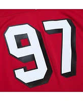 Men's Mitchell & Ness Bryant Young Scarlet Distressed San Francisco 49ers Legacy Replica Jersey
