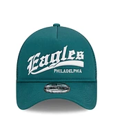 Men's New Era Midnight Green Philadelphia Eagles Caliber Trucker 9FORTY Adjustable Hat