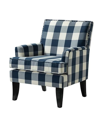 Herrera Classic Upholstered Armchair with Nail Head Trim