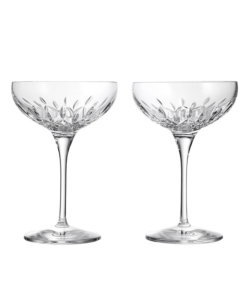 Waterford Lismore Essence Champagne Saucer 9.5oz, Set of 2