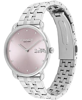 Coach Women's Elliot Silver-Tone Stainless Steel Bracelet Watch 36mm