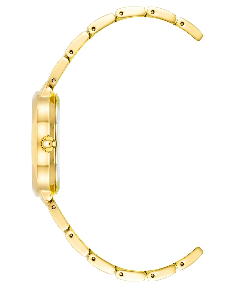 Anne Klein Women's Quartz Oval Gold-Tone Alloy Bracelet Watch, 26mm