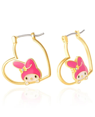 Sanrio Hello Kitty My Melody Heart Hoop Earrings