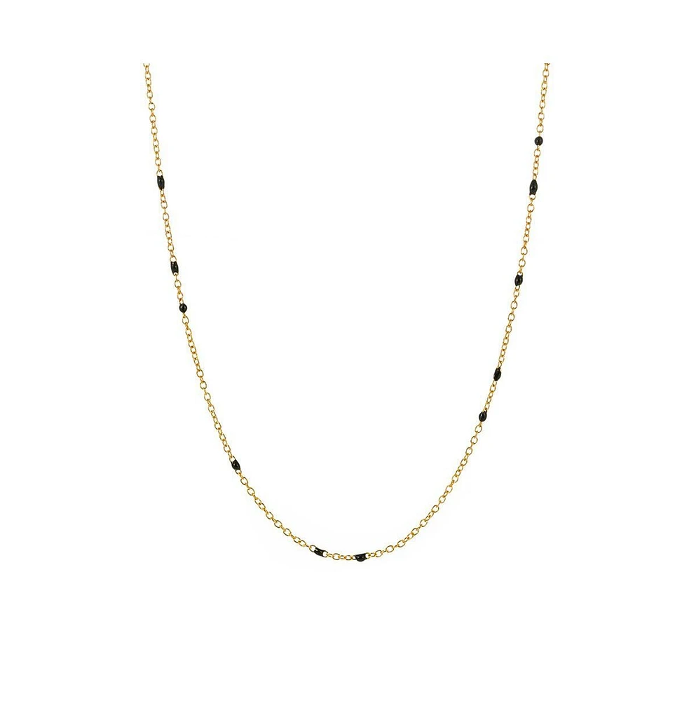 Onyx Beaded Link Necklace