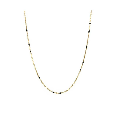 Onyx Beaded Link Necklace