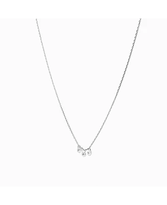 Sterling Silver Emmeline Three Charms Necklace – Sun-Kissed Style, Everyday Sparkle