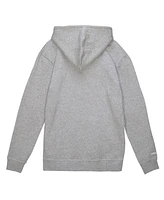 Men's Mitchell & Ness Heather Gray Seattle Sounders Fc Primary Logo Pullover Hoodie