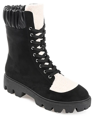 Journee Collection Women's Elinor Lace Up Lug Booties