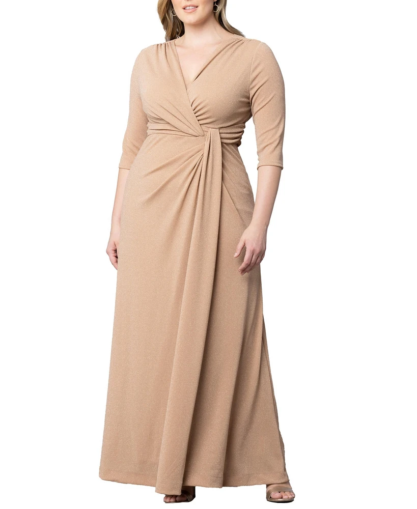 Kiyonna Women's Plus Romanced by Moonlight Long Gown