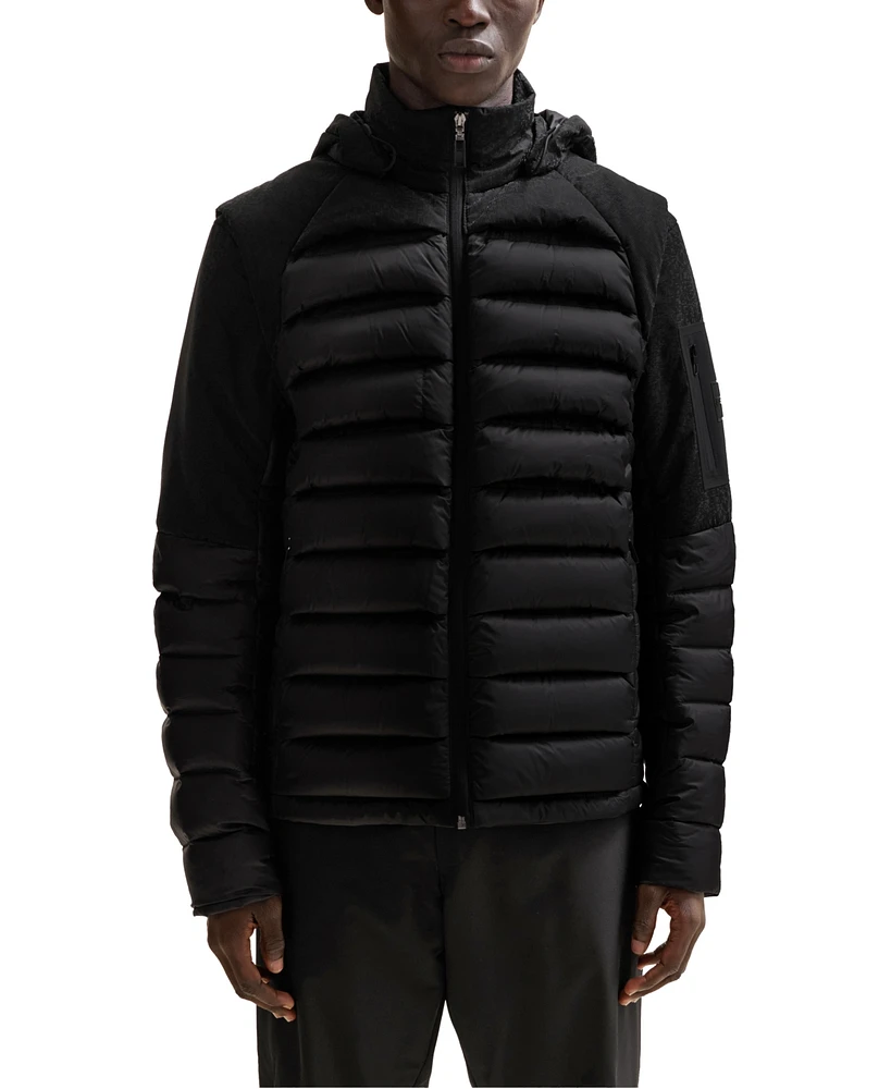 Boss by Hugo Boss Men's Detachable Hood Water-Repellent Jacket
