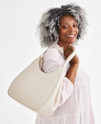 Style & Co Whip-Stitch Soft 4-Poster Tote, Exclusively at Macy's