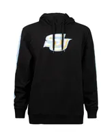 Men's Fisll Black Southern University Jaguars Oversized Stripes Pullover Hoodie