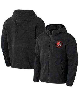 Men's Nfl x Darius Rucker Collection by Fanatics Black Cleveland Browns Sherpa Full-Zip Hoodie