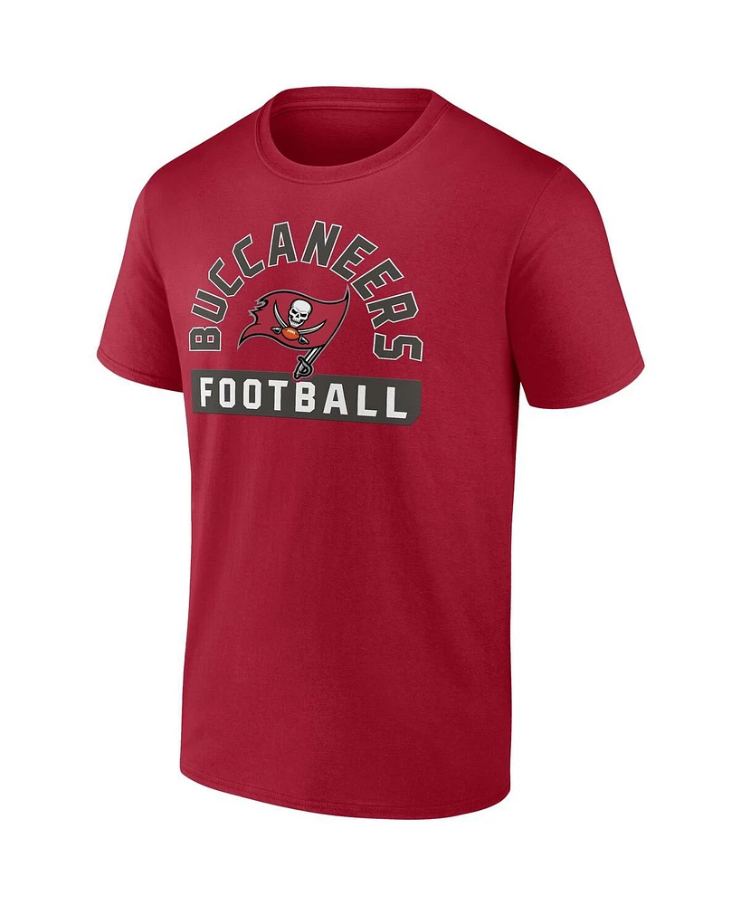Men's Fanatics Red, White Tampa Bay Buccaneers Two-Pack 2023 Schedule T-shirt Combo Set