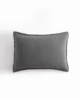 Closeout! Calvin Klein Essential Garment Washed Cotton Jacquard Sham