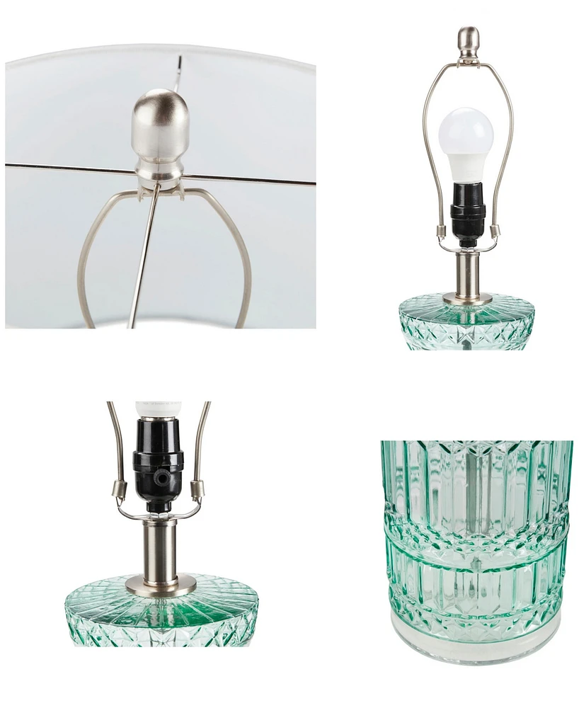 510 Design Luxuria Textured Glass and Acrylic Base Table Lamp