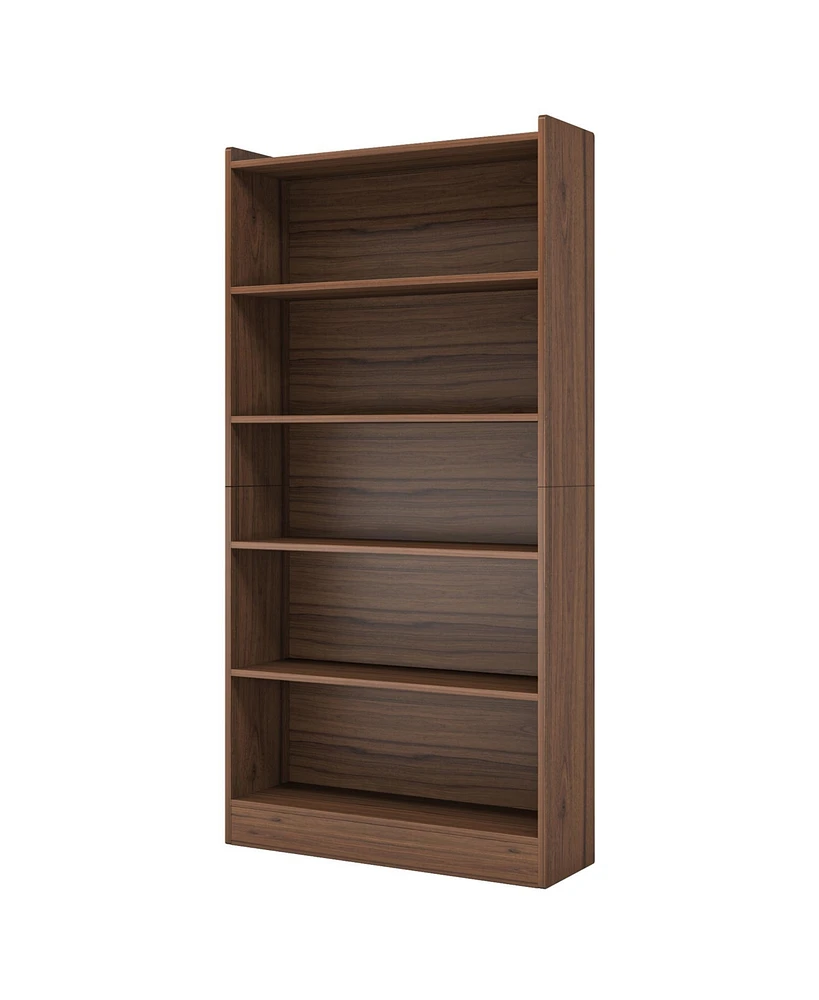Tribe signs 72-inch Tall Bookcase, Modern 6-Tier White Library Bookshelf with Storage Shelves for Bedroom Living Room