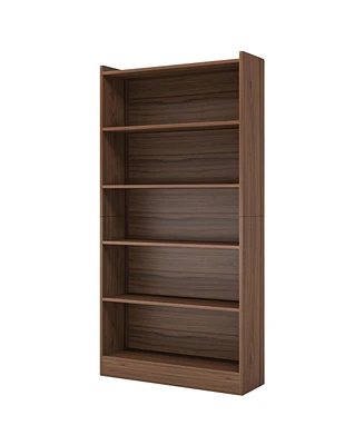 Tribe signs 72-inch Tall Bookcase, Modern 6-Tier White Library Bookshelf with Storage Shelves for Bedroom Living Room