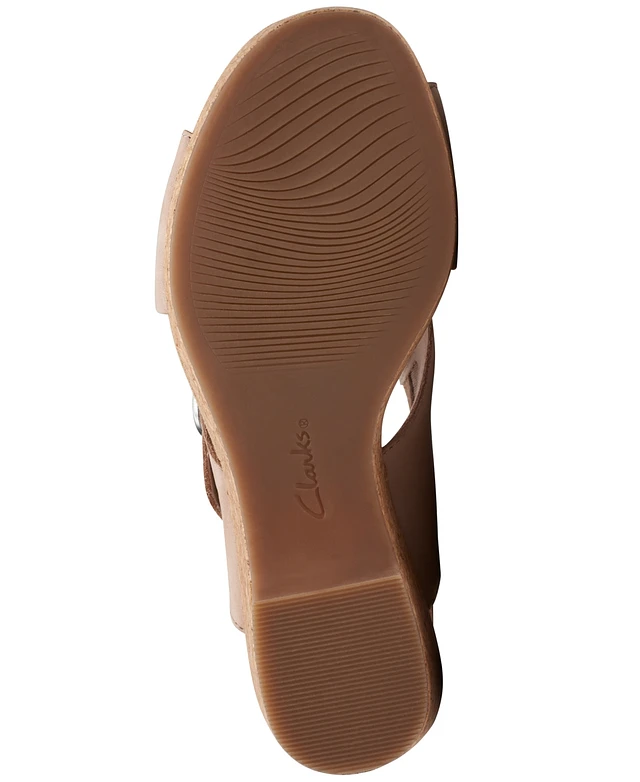 Clarks Damen Giselle Dove Keilsandale – Bequem, Atmungsaktiv Mit Verstellbarem Verschluss