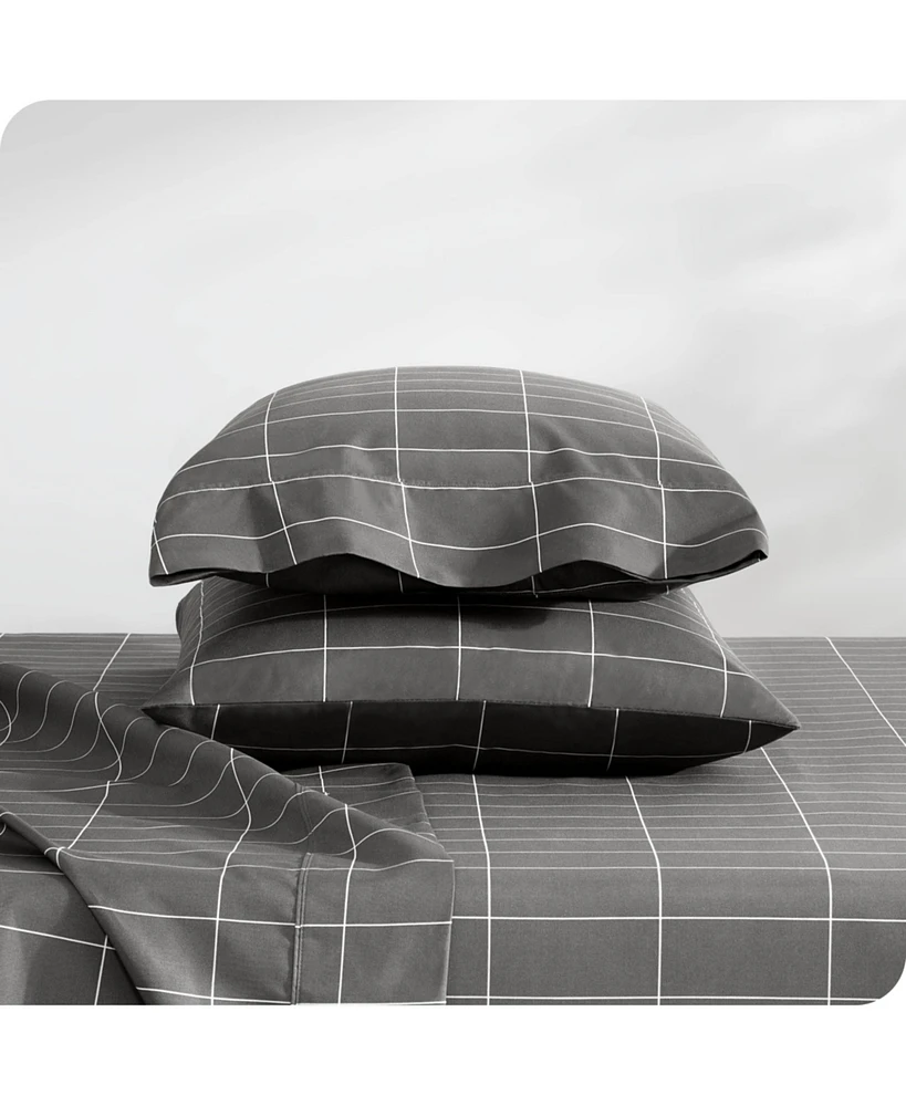 Bare Home Ultra-Soft Double Brushed Print Split King Sheet Set