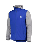 Men's Dunbrooke Royal, Heather Gray Los Angeles Dodgers Alpha Full-Zip Jacket