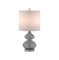 Home Outfitters Gray Table Lamp Set of 2, Great for Bedroom, Living Room, Casual