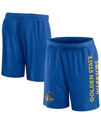 Men's Fanatics Royal Golden State Warriors Post Up Mesh Shorts