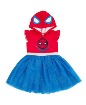 Marvel Spider-Man Girls Mesh Tulle Dress Blue Toddler| Child