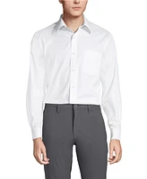 Lands' End Men's Solid No Iron Supima Pinpoint Straight Collar Dress Shirt