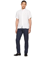 Tommy Hilfiger Men's Regular-Fit Linen Short-Sleeve Shirt