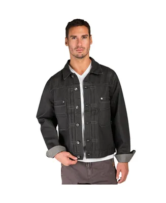 Men's Coated Premium Denim Trucker Jacket