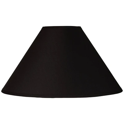 Black Large Chimney Empire Lamp Shade 6" Top x 19" Bottom x 12" Slant (Spider) Replacement with Harp and Finial - Spring crest