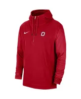 Men's Nike Scarlet Ohio State Buckeyes 2023 Sideline Player Quarter-Zip Hoodie Jacket